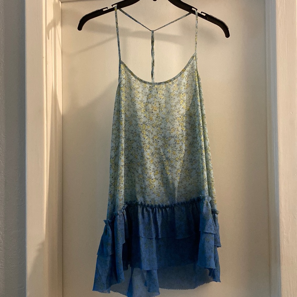Floral, lace tank